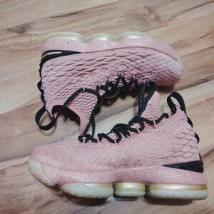 Nike Pink Athletic Shoes with Textured Design and Thick Sole